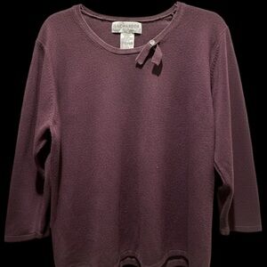 Sag Harbor Deep Purple Sweater Size 1X